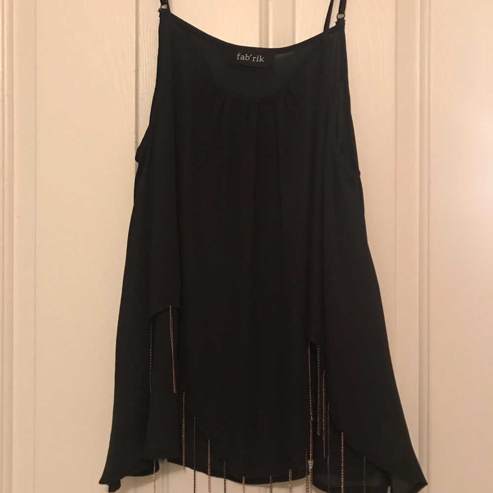 Women’s flowy dressy tank top with mini chains